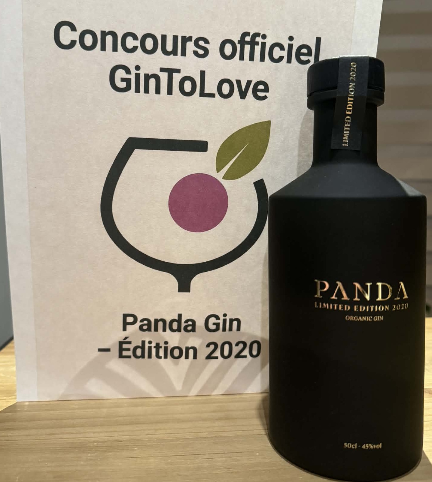 Ultra rare Panda Gin 2020 Black Edition bottle offered in a GinToLove giveaway